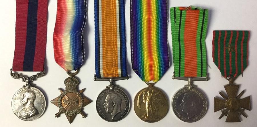 WW1 British Medal Group to 105889 Company Quartermaster Sergeant H Finch, Royal Engineers comprising