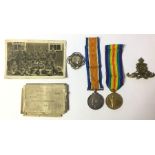 WW1 British Royal Artillery Medal Group to 157051 Gnr GE Richardson RA, comprising of War Medal