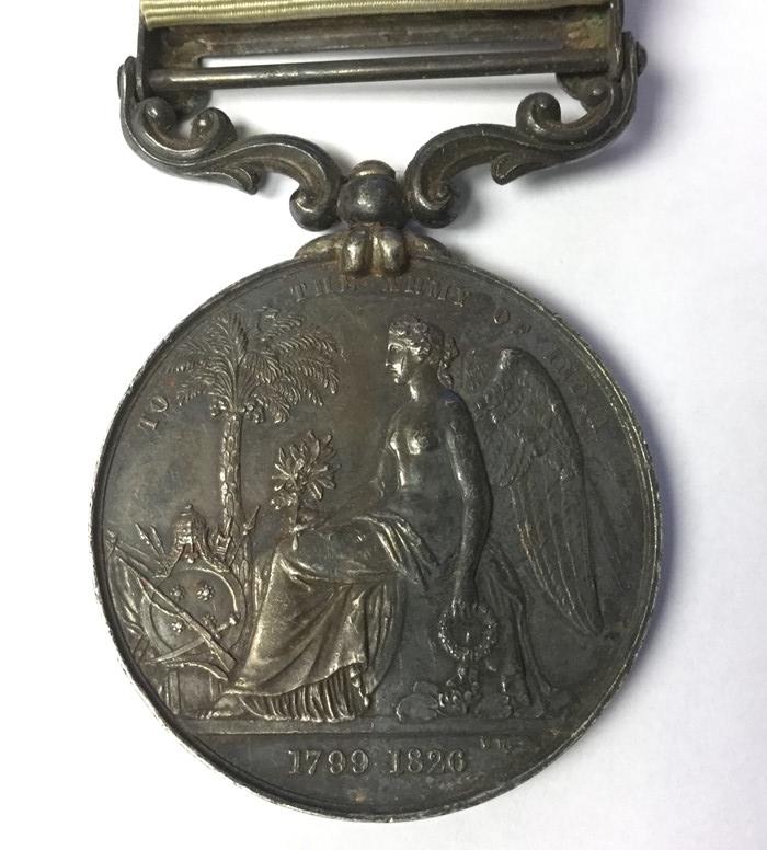 Army of India Medal with Ava Clasp named to S Thornton, Commr. RN. Complete with original ribbon and - Image 5 of 7