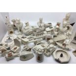 WW1 British Crested China collection from various makers to include Arcadian, Willow, Shelley, WH