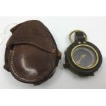 WW1 British compass maker marked and dated "F-L Serial number 194790 1917". Complete with leather