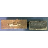 WW1 British Wooden Ammo box for the Vickers Machine gun and a WW1 steel ammo box for Lewis gun