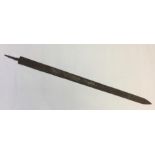 A 16th Century Venetian Schiavona style sword blade. Width of blade 48mm. 5 Fullers. Old repair to