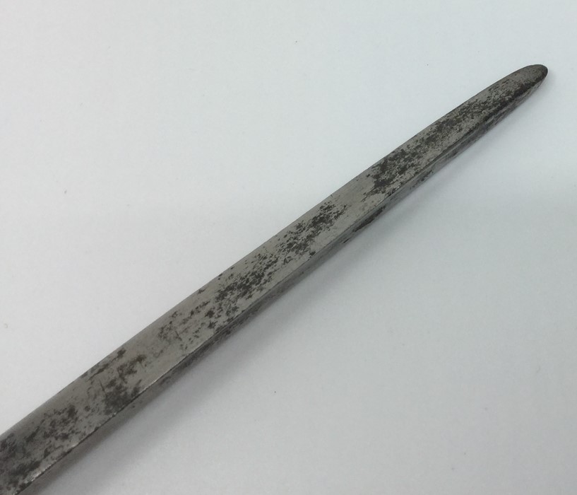 British India Pattern Catch Socket Bayonet with 37cm triangular section blade. Marked "Crown 4". - Image 5 of 7