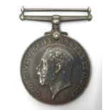 WW1 British War Medal to 5-5660 Pte HL Lachlan, Northumberland Fusiliers. No ribbon.