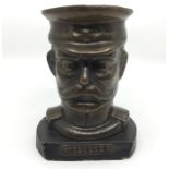 WW1 British Bronze Bust of Lord Kitchener. Mounted on a ebonised wooden base, very heavy, not