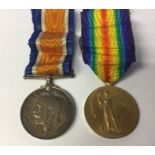 WW1 British War Medal and Victory Medal to 14376 Clp WH Holland, Machine Gun Corps. Complete with