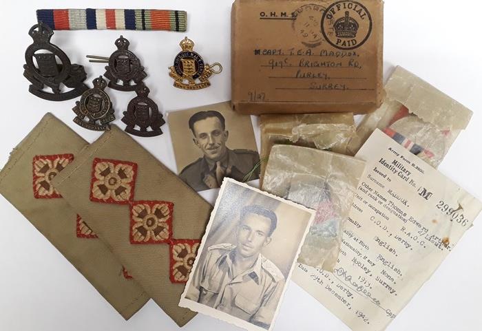 WW2 British Medal group to Captain Thomas Edward Arthur Maddox, RAOC, comprising of 1939-45 Star,
