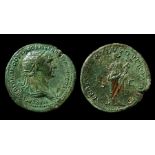 Trajan Brass Dupondius Obverse: Radiate bust right, IMP CAES NER TRAIN OPTIMO AVG GER DAC P M TR P