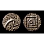 Anglo-Saxon Silver Sceattas Series E An anonymous silver sceatta of Secondary Phase series E (VICO/