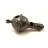 Medieval Pilgrim's Pewter Whistle A scarce and intact Pilgrim's piece, Circa 16th century AD. A