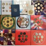 Royal Mint Year Proof Sets, includes 1994, 1998, 1999, 2000, 2001, 2002, 2003, 2004, with other