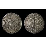 Henry VI Silver Halfgroat Obverse: Crowned facing bust, +HENRIC DI GRA REX ANGL Z FR. Reverse: Long
