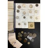 Very large collection of French coins, includes Louis XIII double tournois 1643, Louis XV Sol