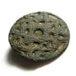 Anglo-Scandinavian Bronze Disc Brooch. A copper-alloy disc brooch dating, Circa 950-1000. The brooch