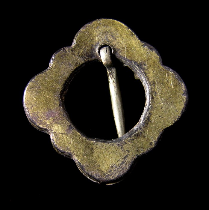 Medieval Silver Gilt Open-Work Filigree Brooch A beautiful medieval silver gilt composite brooch - Image 2 of 2