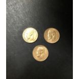 Russia, 3 x Gold 5 Roubles 1898 (12.9g)