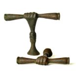 17th Century Pipe Tamper. A copper-alloy post Medieval pipe tamper, dating to circa 17th century.