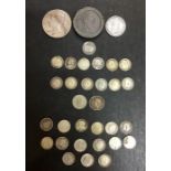 UK coin collection, Crown 1844 (star stops), 1812 one Shilling six pence bank token, 1797