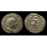 Herennius Etruscus Silver Antoninianus Obverse: Radiate and draped bust right, Q HER ETR MES