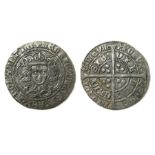 Henry VI Annulet Issue Silver Groat Obverse: Crowned facing bust, annulets at neck, +HENRIC DI GRA