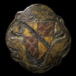 Rare Large Medieval Heraldic Mount of The Despenser Family A very important medieval artefact,
