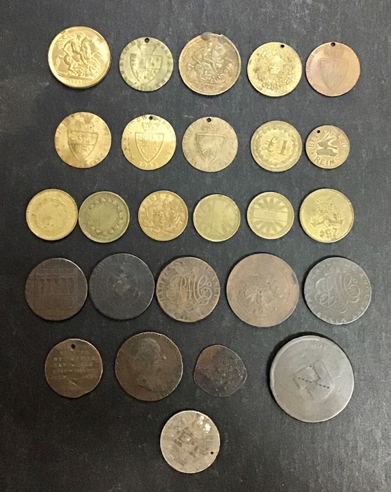 Tokens and Gaming Tokens. Includes ‘East India House’ Token, Wedding of King George IV and Queen - Image 2 of 2