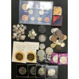 UK and World Coins, includes 1797 Cartwheel Twopence, Silver Crown 1893 LVI, an amount of Silver (