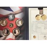 Sir Winston Churchill, 50th Anniversary coin-set includes the 24ct Gold £10 coin (3.112g)