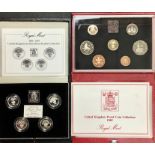 Royal Mint United Kingdom £1 Silver Proof Set in Original Case with Certificate, and the 1985