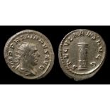 Philip I Silver Antoninianus Obverse: IMP PHILIPPVS AVG, radiate bust right. Reverse: SAECVLARES