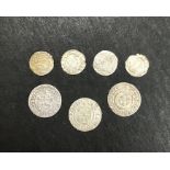 7 x Continental Hammered Coins