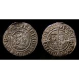 Henry VIII Silver Halfgroat dating c. 1509-1526. First coinage, struck with bust of Henry VII.