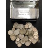 Pre 47 Silver (738g) in a metal money box.