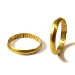 17th Century Gold Posy Ring. Gold posy ring, Circa 17th century. A gold band of high gold content,