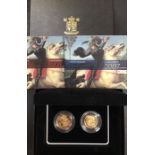 Royal Mint 2007 Gold Proof Full and Half Sovereign, in Original Case with Certificates.