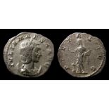 Julia Maesa Silver Antoninianus Obverse: IVLIA MAESA AVG, diademed and draped bust right. Crescent