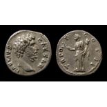 Scarce Aelius Silver Denarius Obverse: Bare head right, L AELIVS CAESAR. Reverse: TR POT COS II,