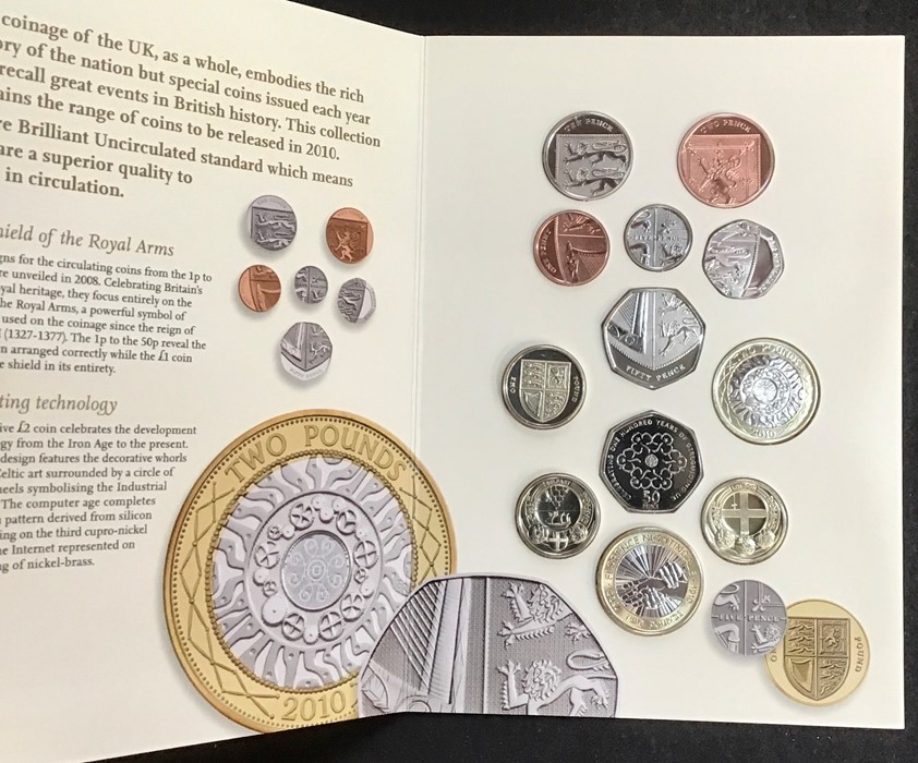 Royal Mint 2010 Proof twelve coin set in Original presentation pack.