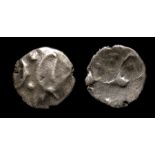 Iceni Silver Half Unit British Late Iron Age, an uninscribed silver-half unit of the East Anglian