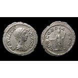 Plautilla Silver Denarius Obverse: Draped bust right, PLAVTILLA AVGVSTA. Reverse: CONCORDIA AVGG,