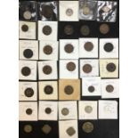 India coin collection. Includes Hyderabad 4 Annas 1358//30, Hyderabad 1/2 Anna 1901/02 (sacred