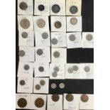 Irish Coin Collection, includes William and Mary Farthing 1689-94 & George III 1806, Halfcrown 1955,