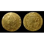 George II, half guinea 1756. Ex mount, (3.59g)