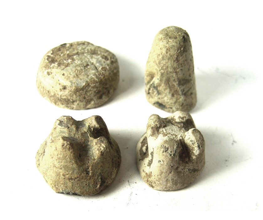 Collection of Viking Lead Gaming pieces, Circa 8th-11th Century. A collection of four Viking cast