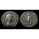 Julia Domna Silver Denarius Obverse: IVLIA AVGVSTA, draped bust right. Reverse: VENVS VICTRIX, Venus