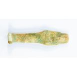 An Egyptian Ptolemaic Faience Shabti, Circa 305-30 BC. Size:  9.5 cm. Note: In ancient Egypt,