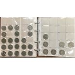 UK & UK Islands coin collection in 4 albums and a box, includes pre 47 silver, limited edition £