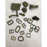 A group of metal finds including buckles. Ex private collection, Sheffield