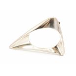 Henning Koppel for Georg Jensen - a Danish silver brooch no. 375, of triangular from with open